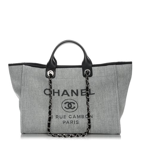 chanel canvas large deauville tote.